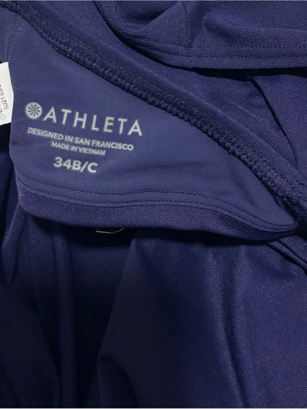Athleta Seascape Navy Blue Blousy Tankini Swim Top 34B/C - Picture 6 of 7